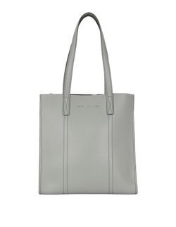 Tote, Leather, Grey, MIC